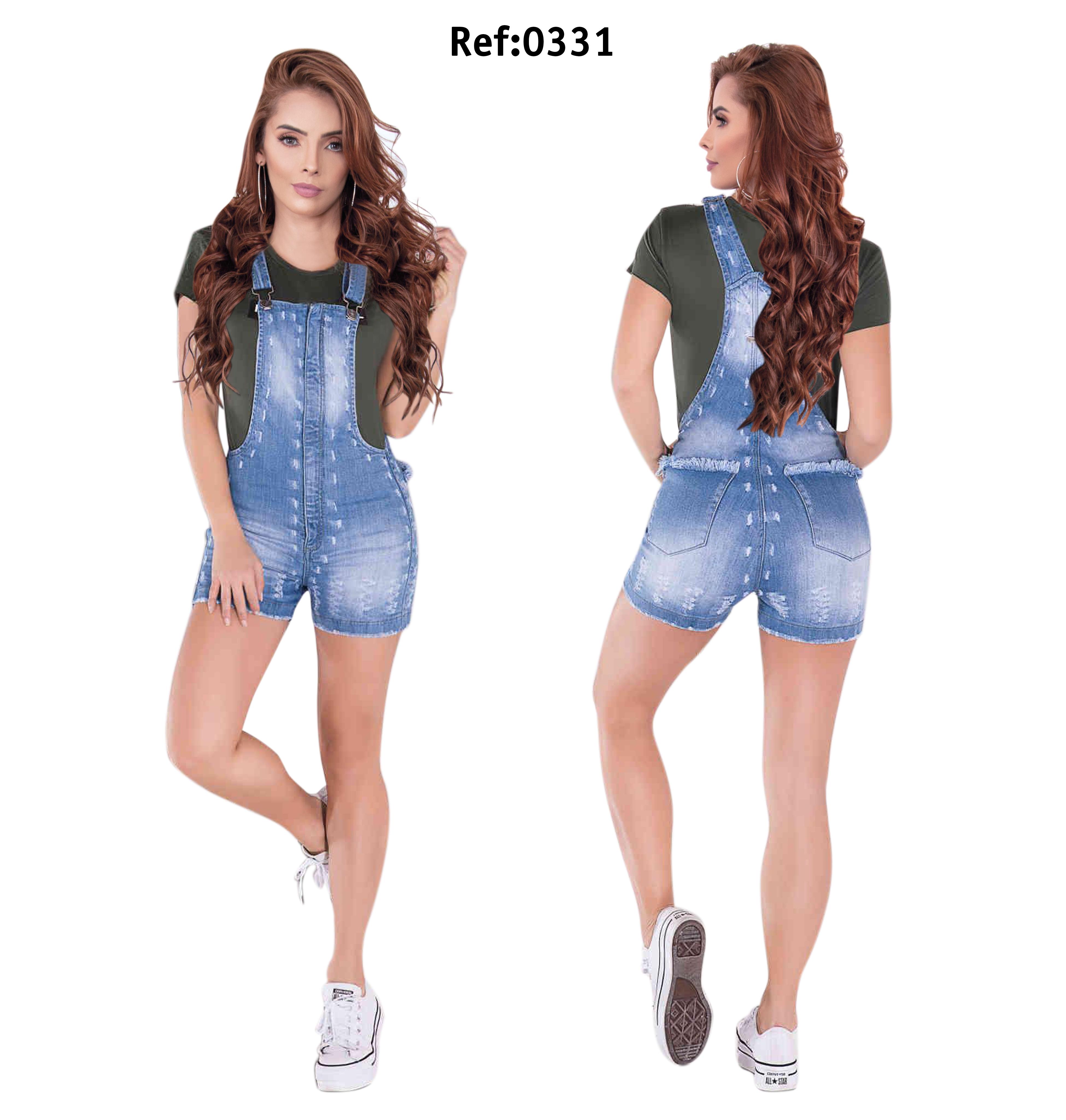 Overol en jean - mono short vaquero