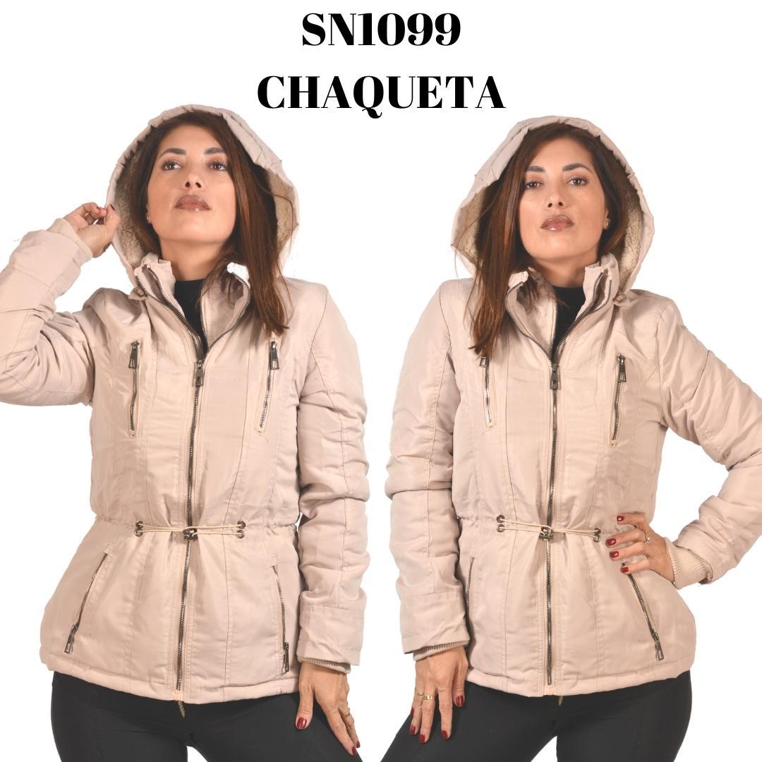 Chaqueta Americana de Moda Con Gorro y con Doble Cierre Color Beige de Moda